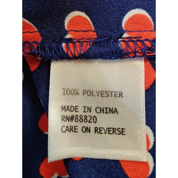 Cynthia Rowley Sleeveless Blouse S Holiday Cherry Girl Prints Casual Preppy - Picture 8 of 9